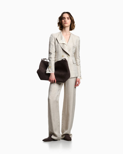 Icon trousers in armure jacquard
