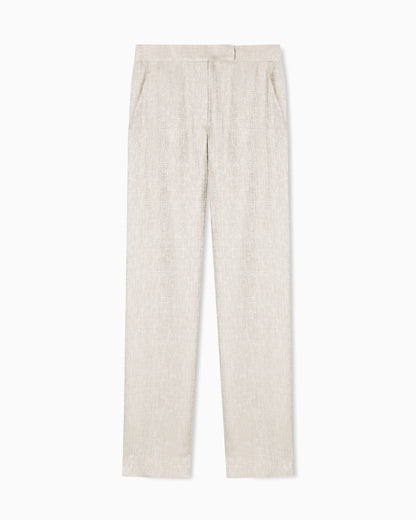 Icon trousers in armure jacquard