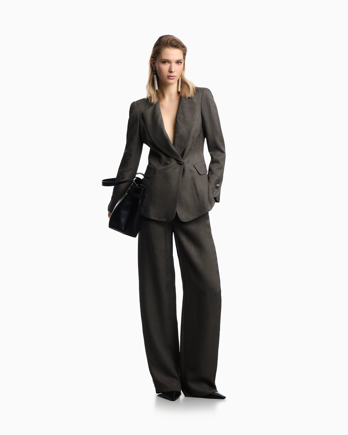Icon trousers in armure jacquard