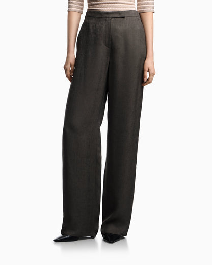 Icon trousers in armure jacquard