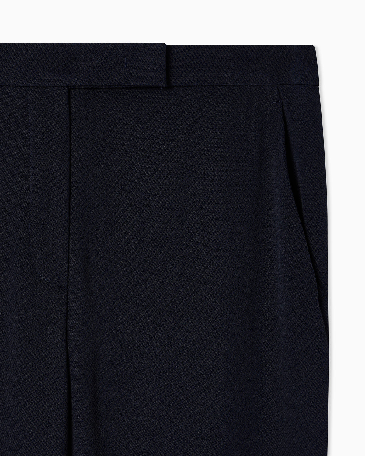 Icon trousers in fluid armure fabric
