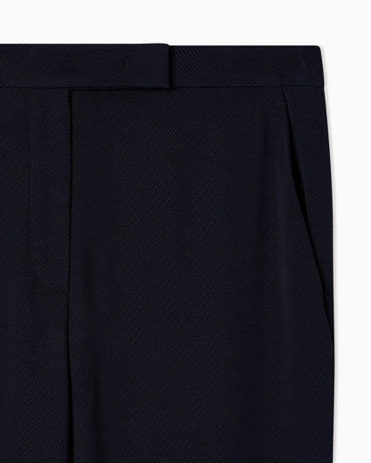 Icon trousers in fluid armure fabric