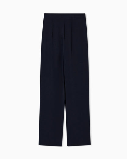 Icon trousers in fluid armure fabric