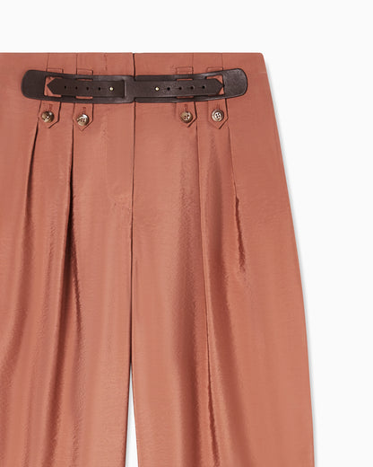 Icon modal muslin oval-leg trousers