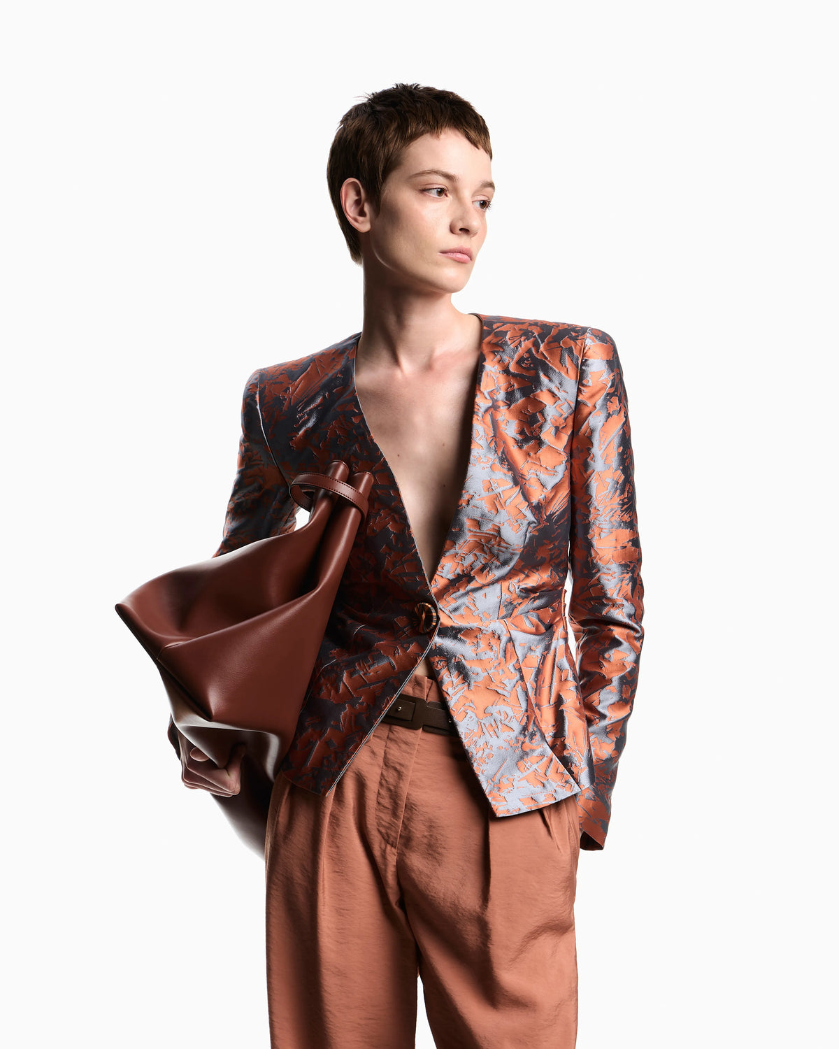 Icon modal muslin oval-leg trousers