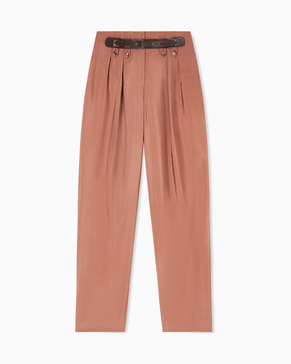 Icon modal muslin oval-leg trousers