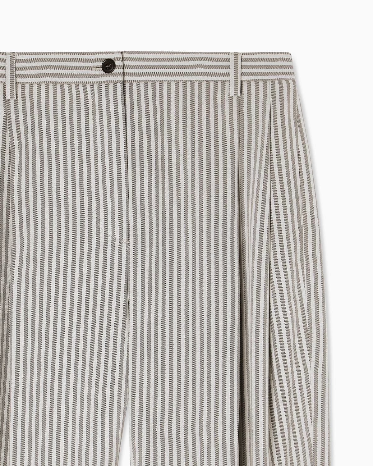 Icon striped fluid crêpe darted trousers