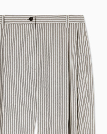 Icon striped fluid crêpe darted trousers