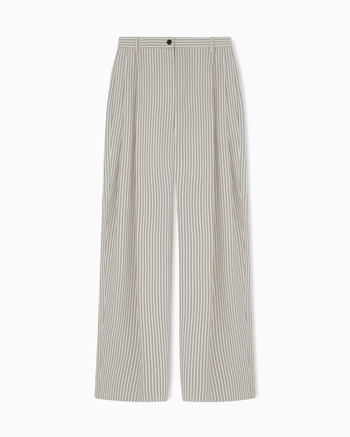 Icon striped fluid crêpe darted trousers
