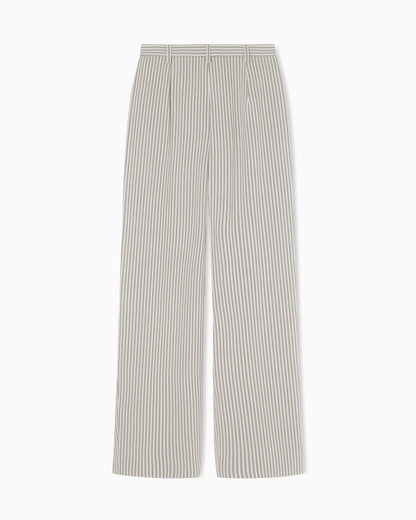 Icon striped fluid crêpe darted trousers