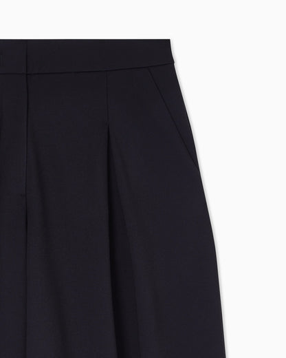 Travel Essentials interlock jersey pleated trousers