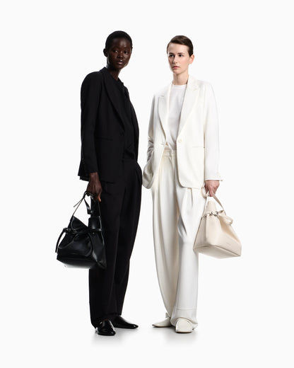 Travel Essentials interlock jersey pleated trousers
