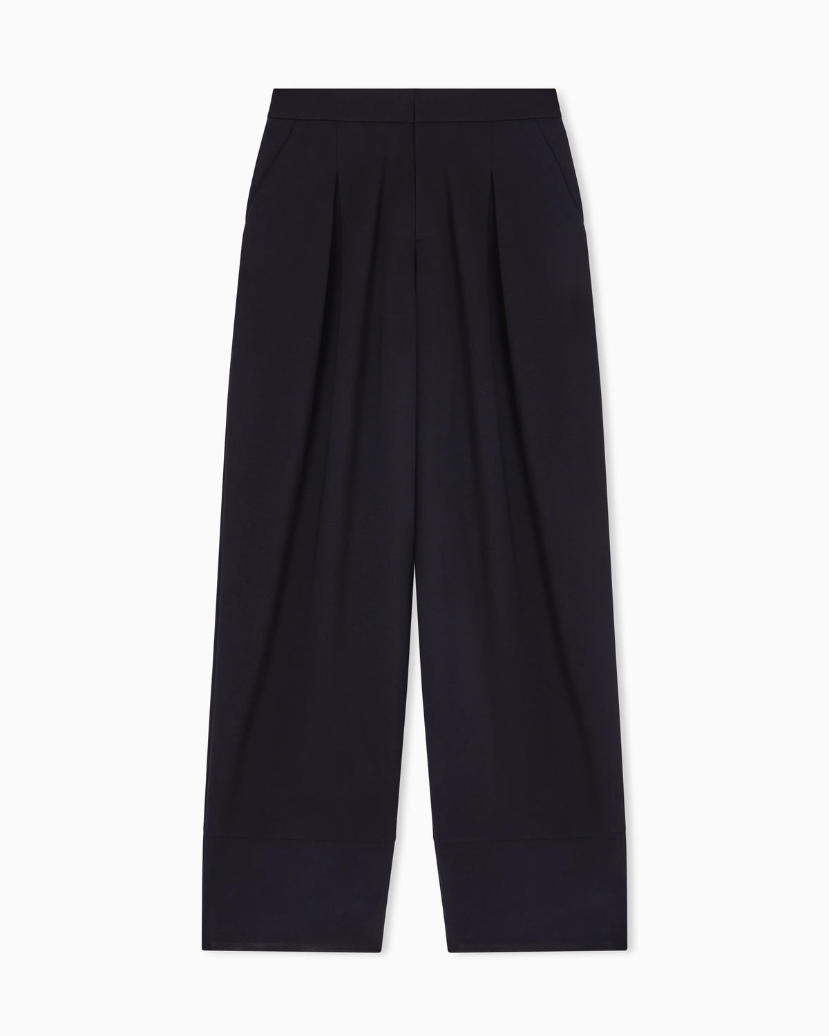 Travel Essentials interlock jersey pleated trousers