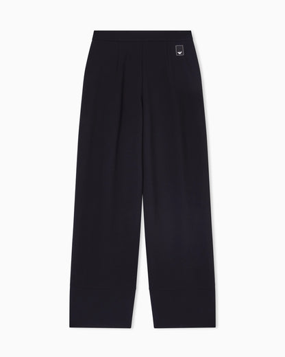 Travel Essentials interlock jersey pleated trousers