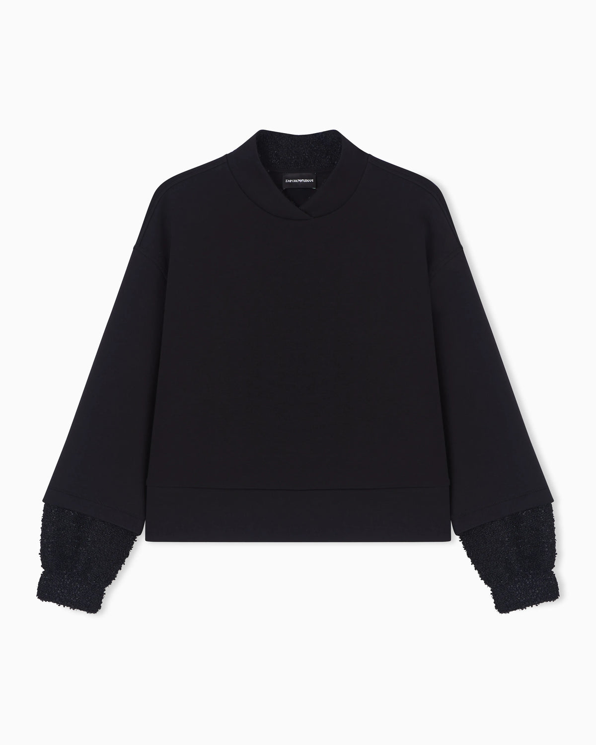Lunar New Year double-jersey sweatshirt with tweed details