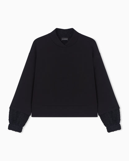 Lunar New Year double-jersey sweatshirt with tweed details