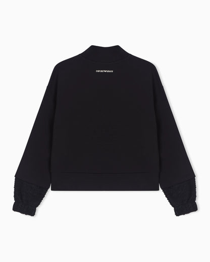 Lunar New Year double-jersey sweatshirt with tweed details