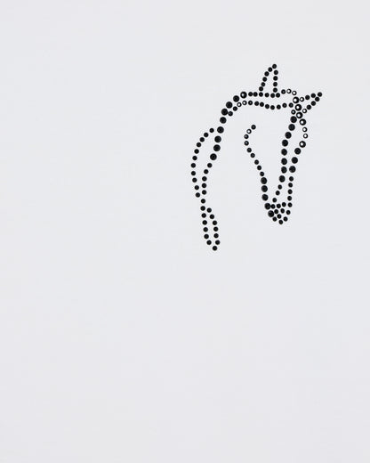 Lunar New Year slim-fit jersey T-shirt with rhinestone outline