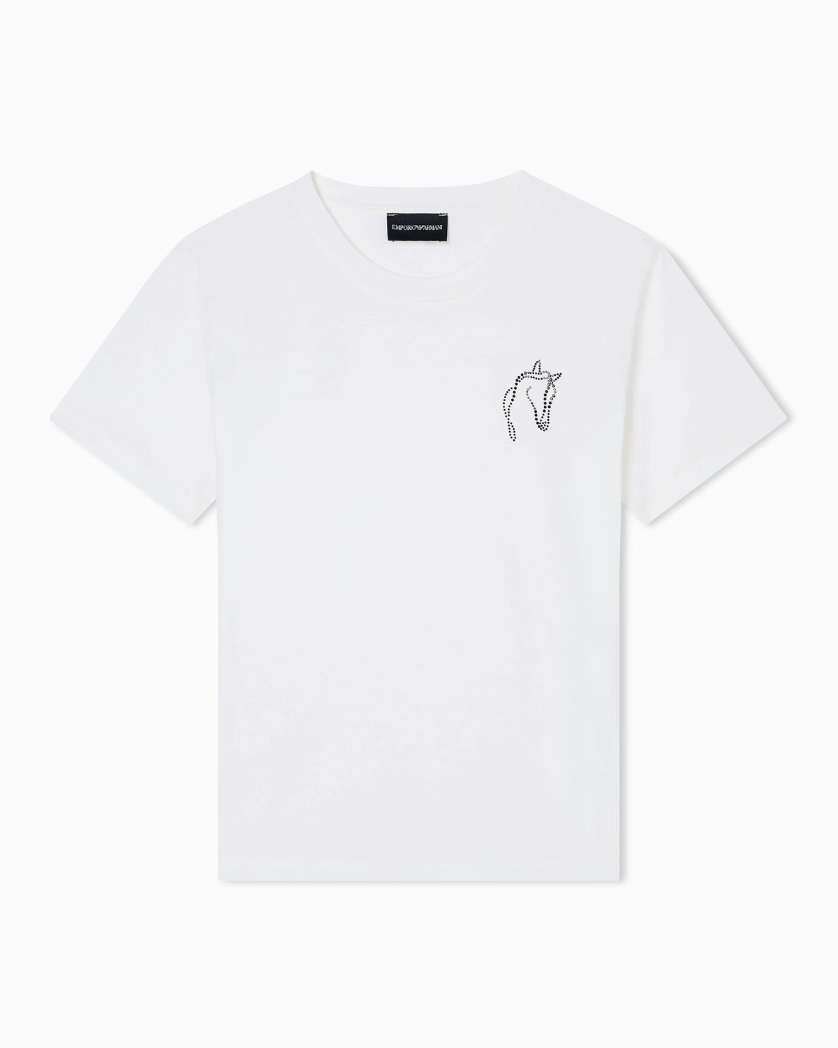 Lunar New Year slim-fit jersey T-shirt with rhinestone outline