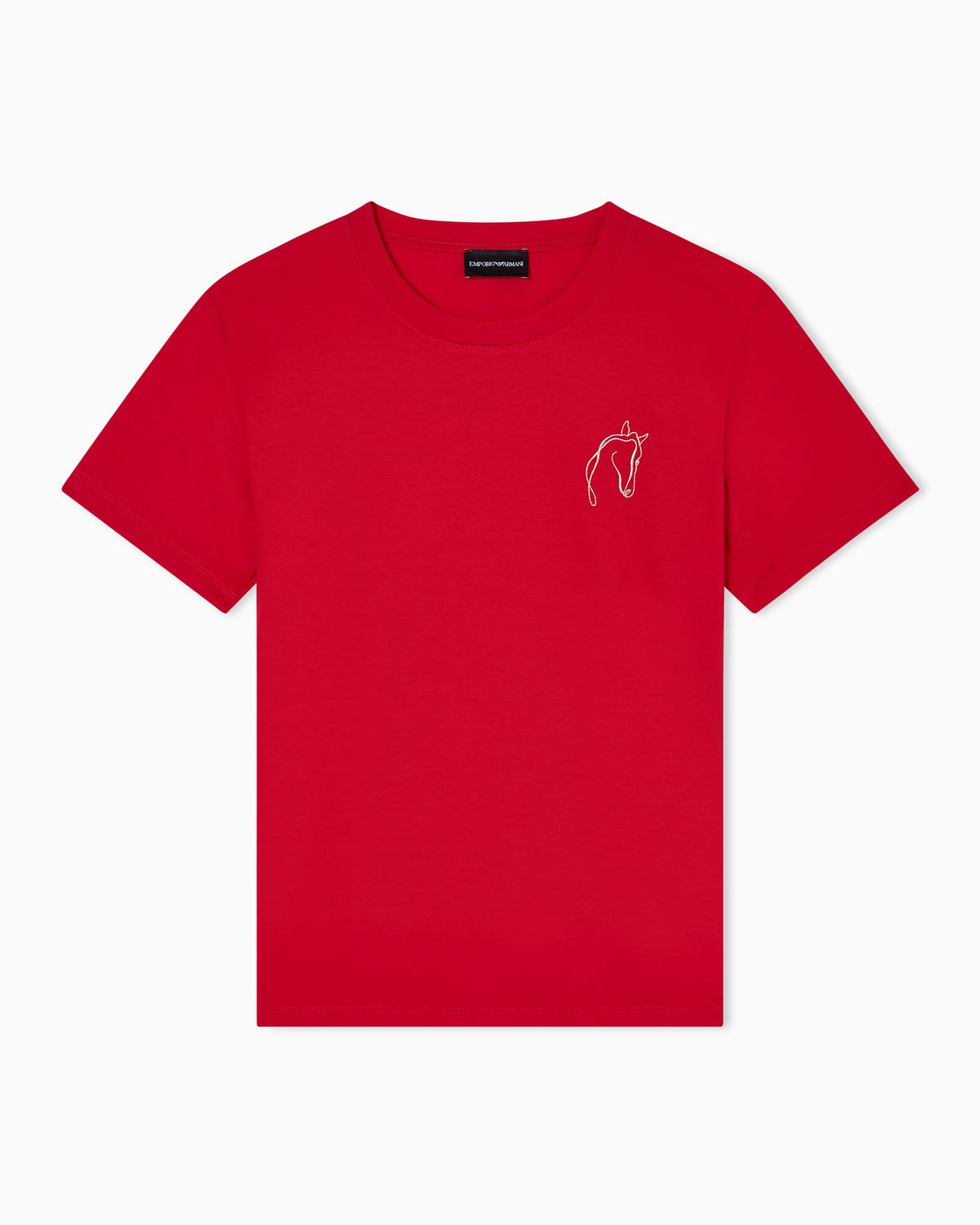 Lunar New Year slim-fit jersey T-shirt with rhinestone outline