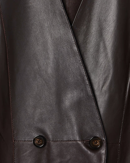 raw-cut glove-quality lambskin nappa leather blazer
