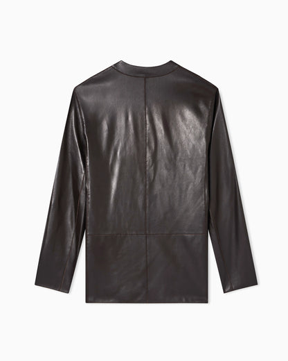 raw-cut glove-quality lambskin nappa leather blazer