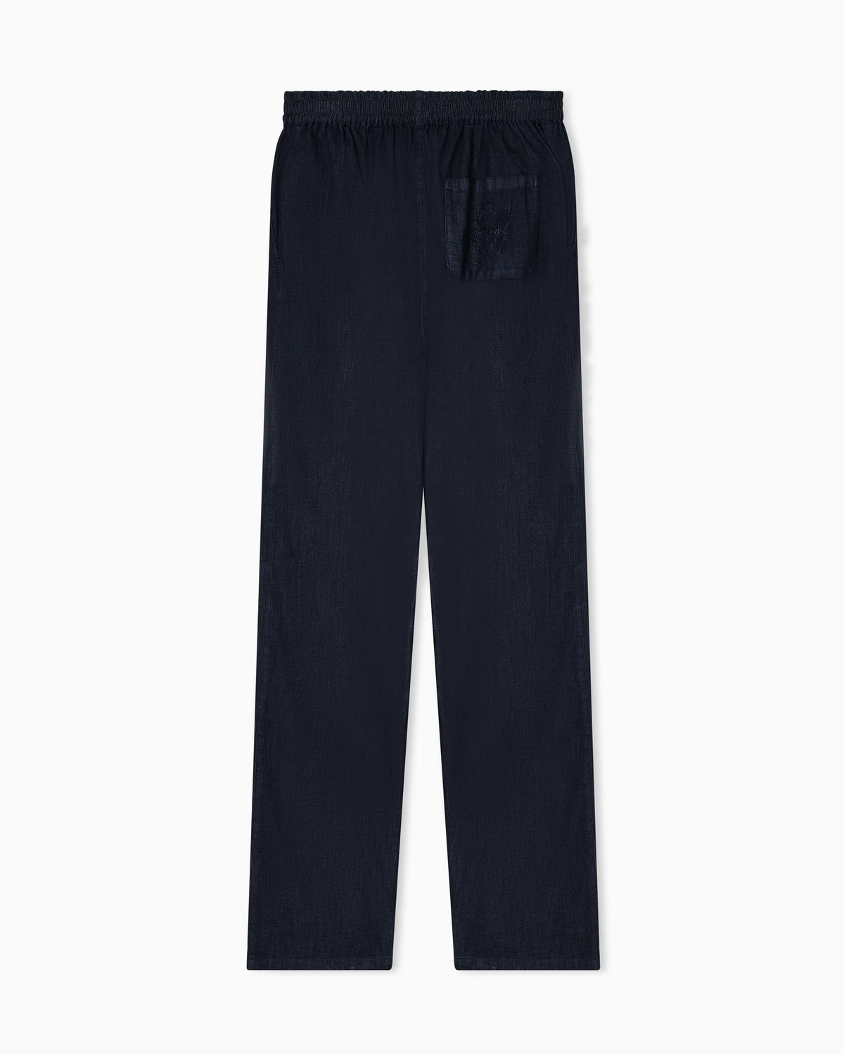 Lightweight denim drawstring trousers