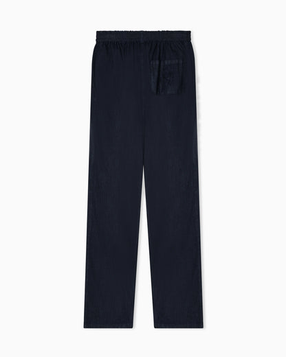 Lightweight denim drawstring trousers