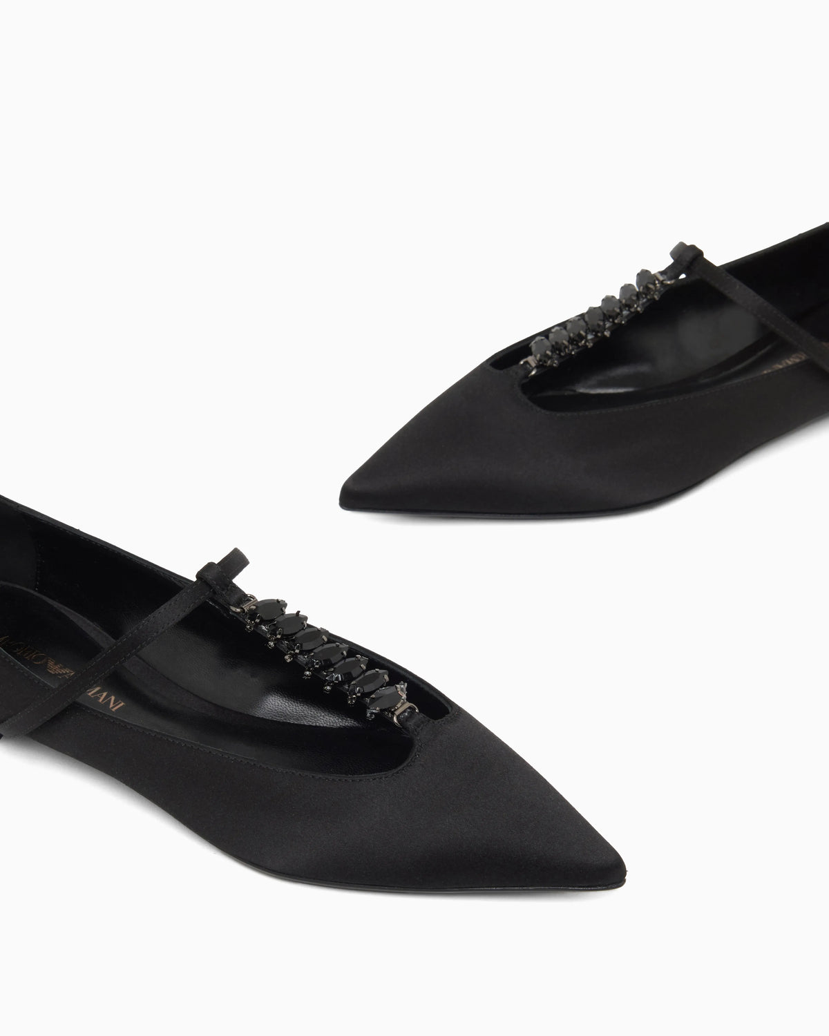Satin T-bar ballerinas