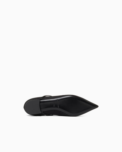 Satin T-bar ballerinas