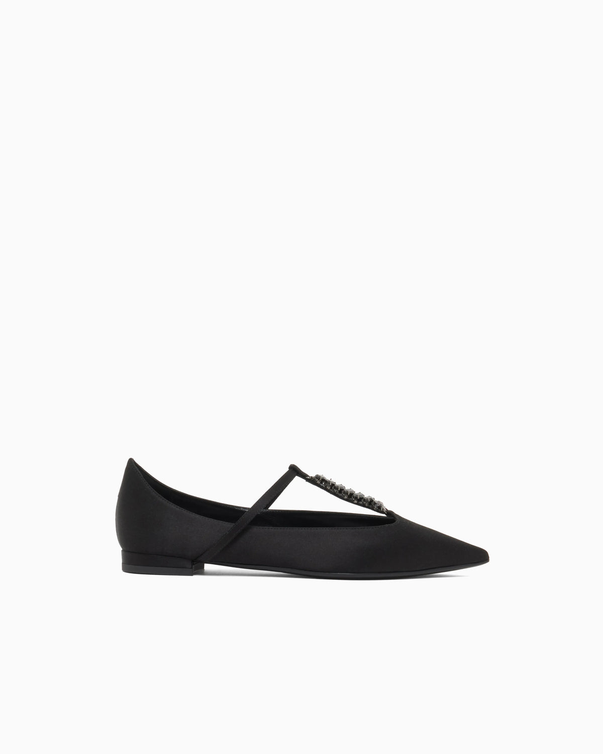 Satin T-bar ballerinas