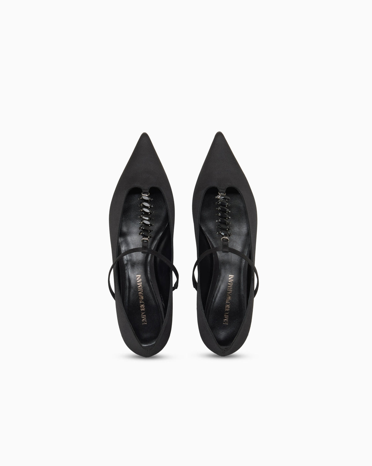 Satin T-bar ballerinas