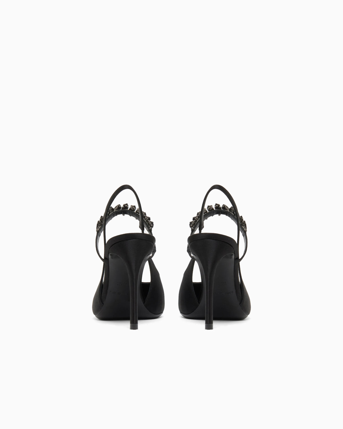 Satin slingback court shoes