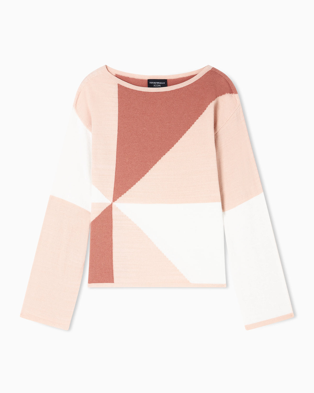 Icon jumper with check intarsia motif