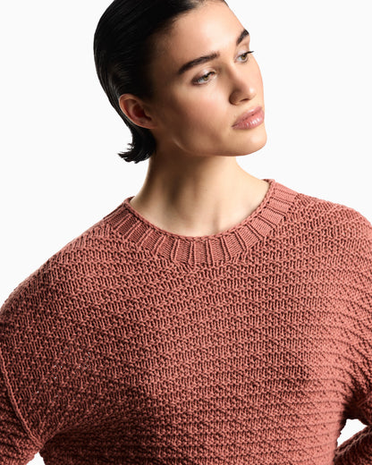 Icon jumper with links-stitch knit and 3D motif