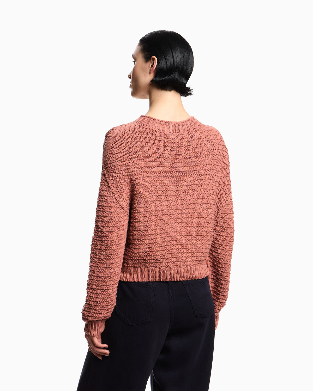 Icon jumper with links-stitch knit and 3D motif