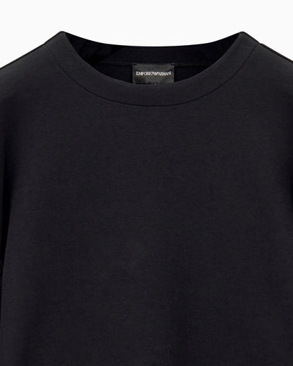 Double jersey sweatshirt with chenille tape Travel Essential