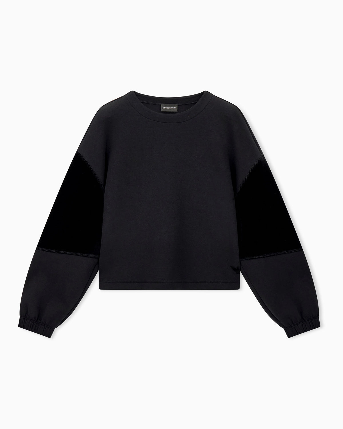 Double jersey sweatshirt with chenille tape Travel Essential