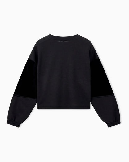 Double jersey sweatshirt with chenille tape Travel Essential