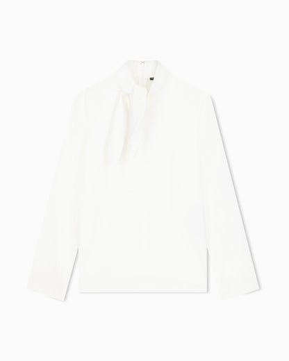 Unlined shirt in techno twill with back zipper and hook