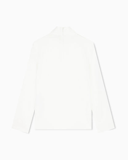 Unlined shirt in techno twill with back zipper and hook