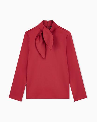 Unlined shirt in techno twill with back zipper and hook