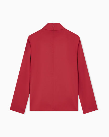Unlined shirt in techno twill with back zipper and hook
