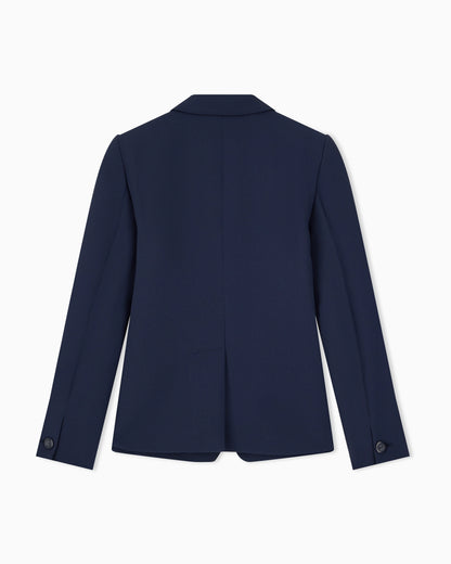 Tailored single-breasted blazer with notched lapels