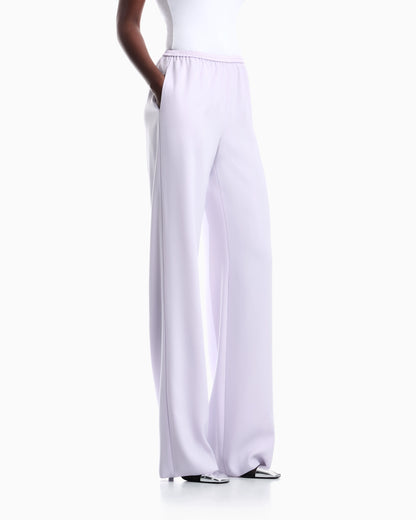 Techno cady wide-leg trousers with an elasticated waistband