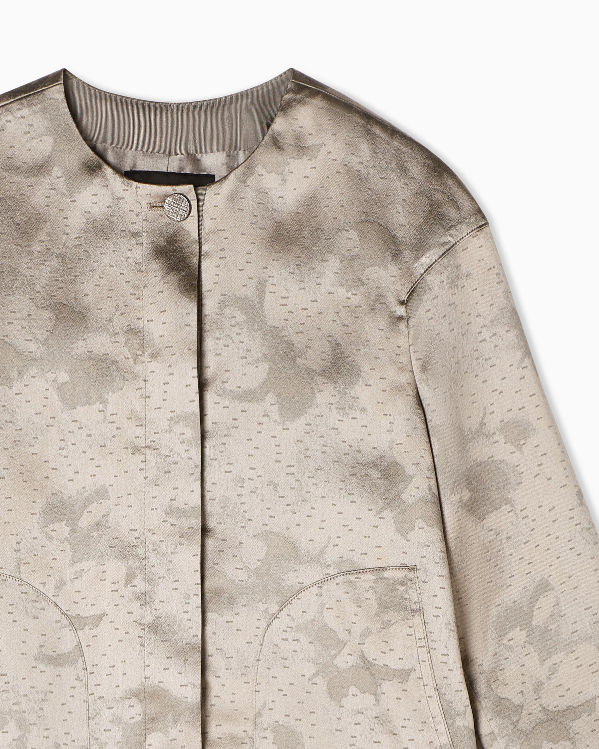 camo flower jacquard fabric jacket