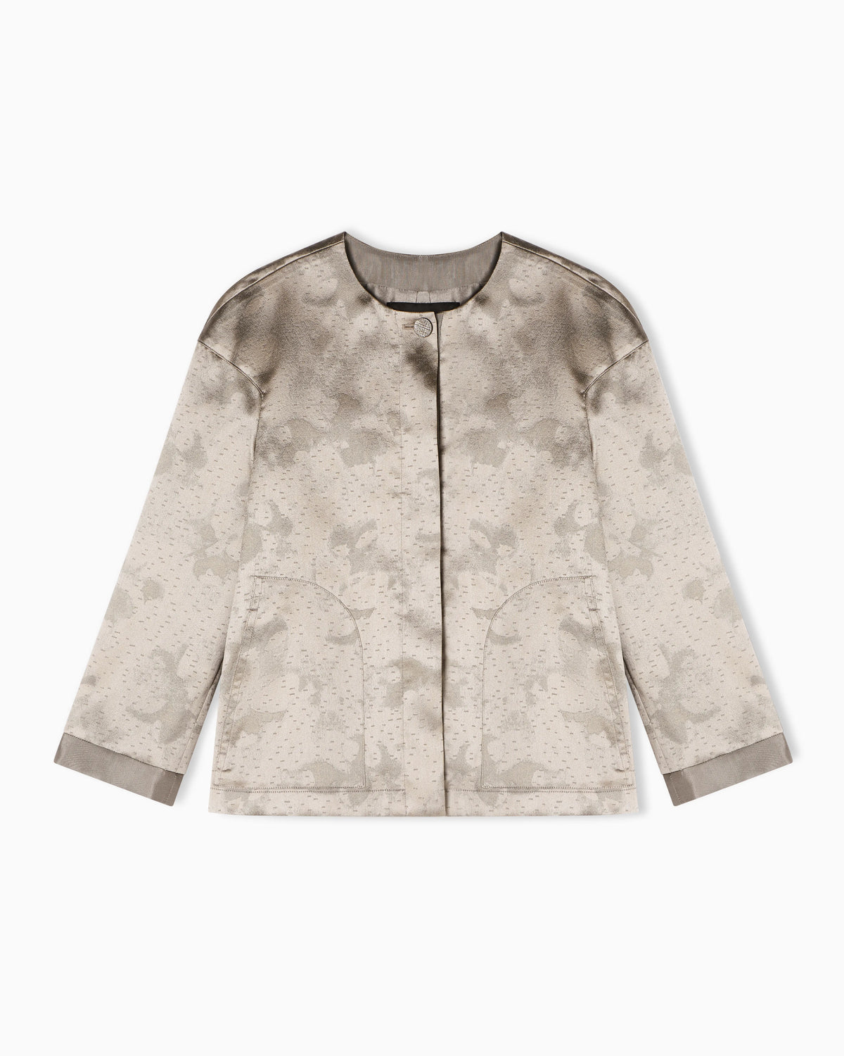 camo flower jacquard fabric jacket