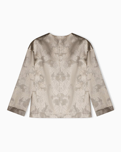 camo flower jacquard fabric jacket