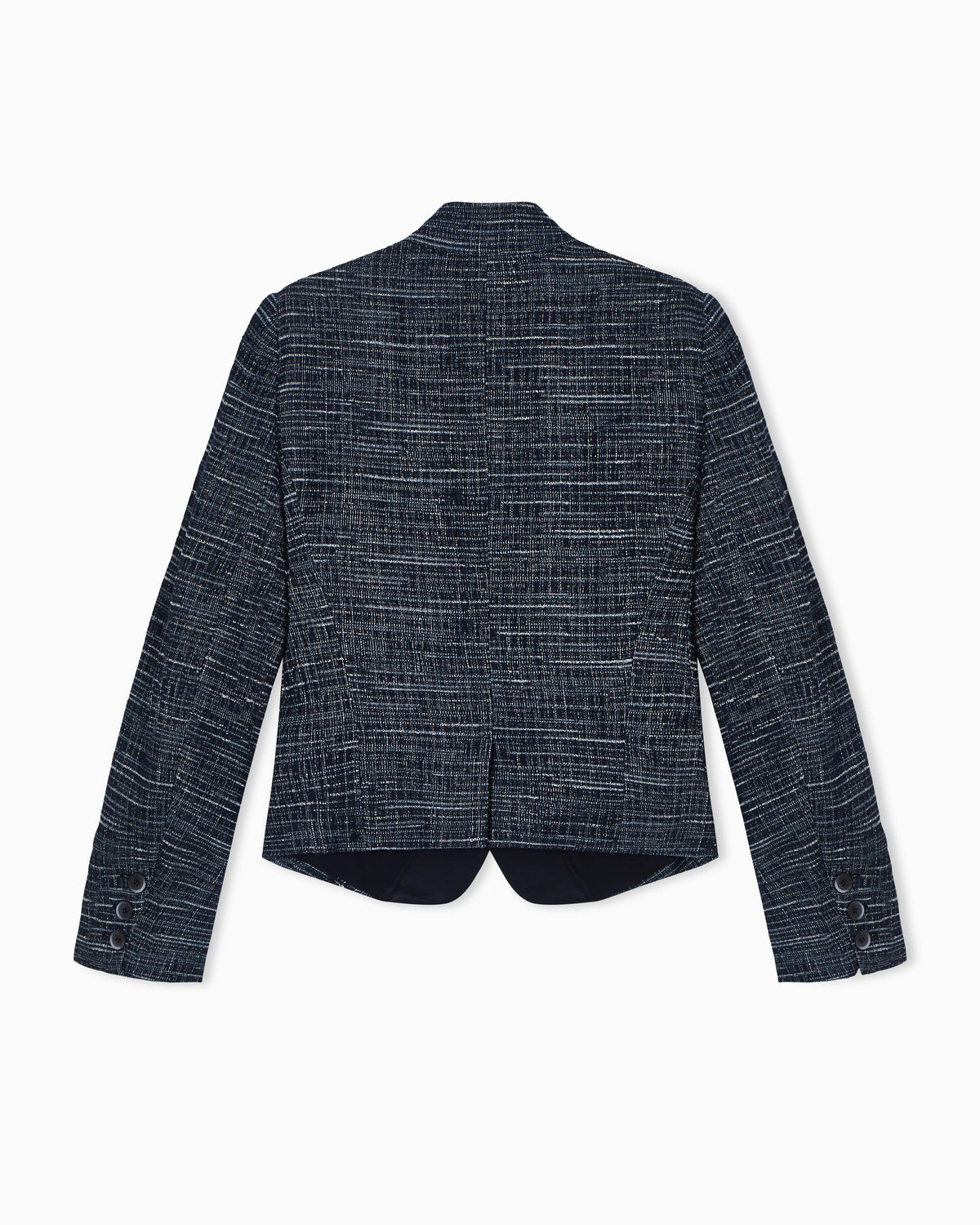 Guru collar jacket in denim-effect tweed