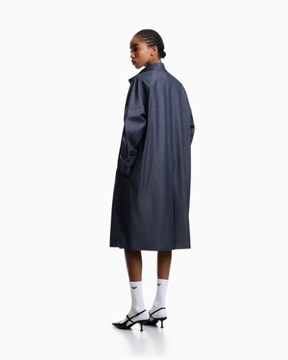 Eagle Club reversible denim trench coat